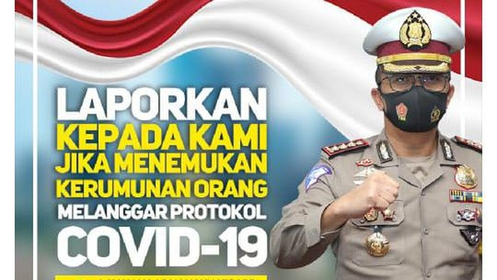 Posting-an akun Twitter @TMCPoldaMetro yang diserbu netizen.
