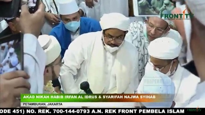 Prosesi akad nikah putri Habib Rizieq