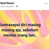 Kontrasepsi sama introspeksi sih emang kedengerannya mirip tapi artinya jauh banget loh.. Masa sebelum berkomentar disuruh kontrasepsi dulu sih.. Foto: Facebook.com/natierauf