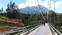 Dari pantauan detikcon, jembatan gantung Dukuh Sepi, Desa Jrakah, Kecamatan Selo juga tidak terlihat banyak pengunjung. (Foto: Ragil Ajiyanto/detikcom)
