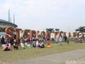 Banyak PKL di Stadion Pakansari, Plt Bupati Bogor Evaluasi Satpol PP