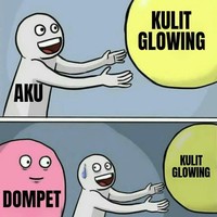 Seringkali yang menjadi hambatan dalam mendapatkan kulit wajah glowing adalah isi dompet. Nasib.. Foto: Instagram/@skincare.memes.id
