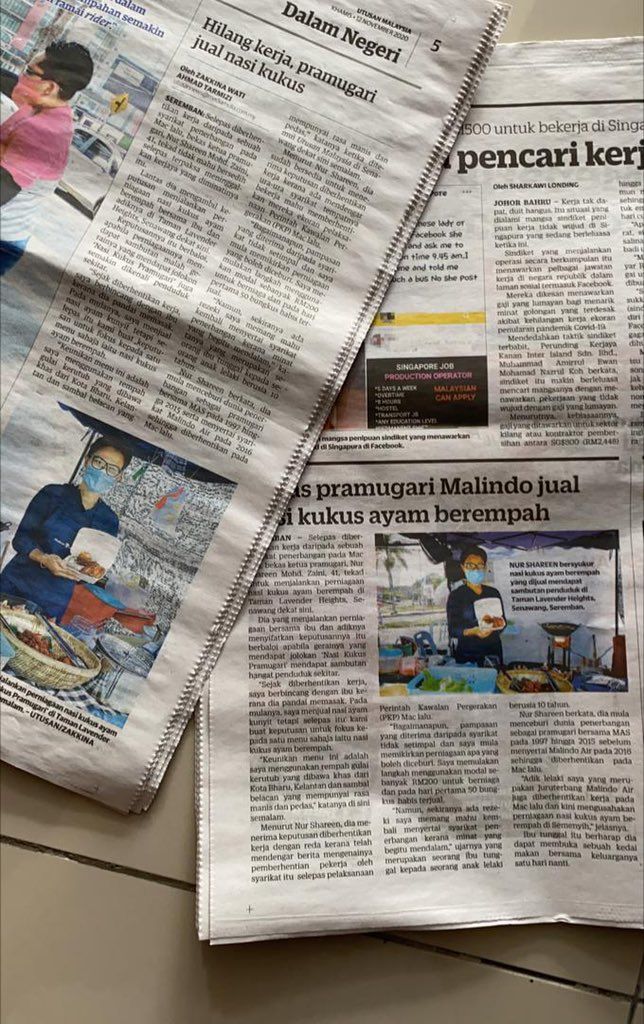 Pramugari Cantik Ini Banting Setir Jualan Nasi Ayam di Pinggir Jalan