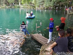 Menikmati Keindahan Talaga Biru Cicerem Tanpa Khawatir Pungli