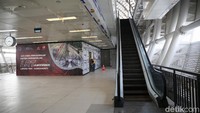 Stasiun ini sudah hampir selesai pembangunannya. 