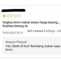 Si Bambang gimana sih nih? Kasian deh penjual jadi ikutan disalahin. Foto: Instagram/@dramaolshop.id