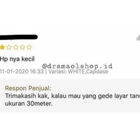 Bener juga sih, kalau mau yang gede ya TV atau layar tancap aja jangan HP ya.. Foto: Instagram/@dramaolshop.id