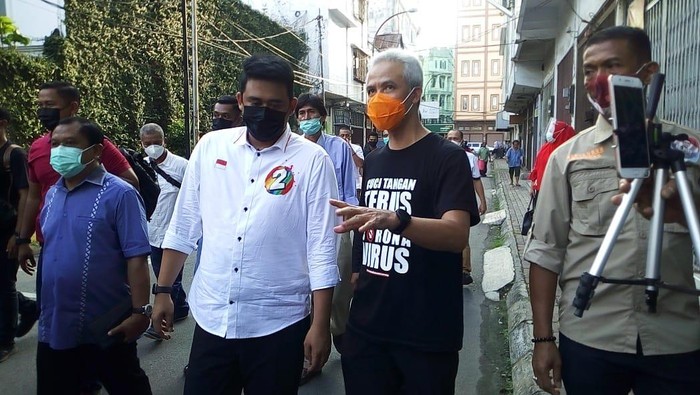 Ganjar saat ikut kampanye Bobby di Medan (Datuk-detikcom)