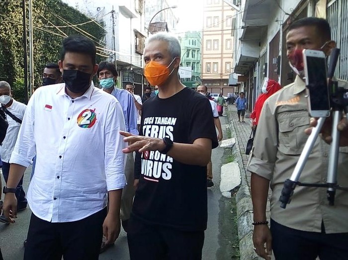 Ganjar saat ikut kampanye Bobby di Medan (Datuk-detikcom)
