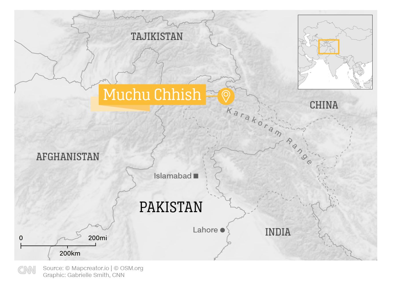 Gunung Muchu Chhish dan Pegunungan Karakoram