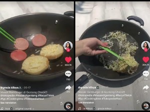 Netizen Hobi Masak di Genteng, Bikin Burger hingga Mie Goreng