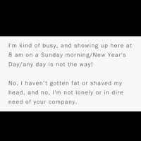 Dia menyebut bahwa dia tidak gemuk atau menggunduli rambutnya, di mana keadaan tersebut sering dikaitkan dengan orang stres atau depresi. Tidak aku tidak jadi gemuk atau menggunduli rambutku, dan tidak, aku tidak merasa kesepian atau butuh ditemani, tulisnya di Instagram dengan followers lebih dari 72 ribu itu.  Foto: Instagram @theannadelvey