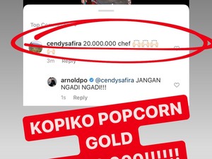 Chef Arnold Lelang Popcorn Emas Buatannya, Laku Berapa?