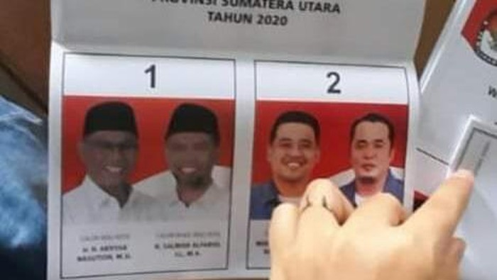 Foto surat suara Pilkada Medan yang disoroti timses Akhyar (dok. Istimewa)