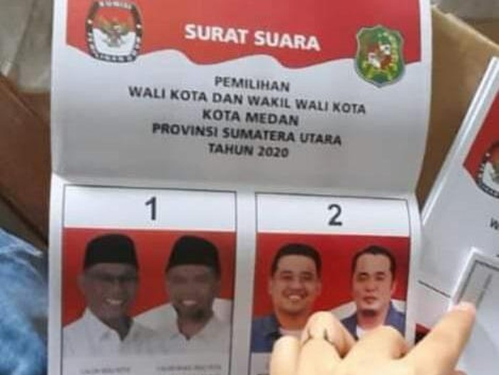 Foto surat suara Pilkada Medan yang disoroti timses Akhyar (dok. Istimewa)