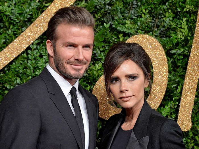 LONDON, ENGLAND - NOVEMBER 23:  David Beckham and Victoria Beckham attend the British Fashion Awards 2015 at London Coliseum on November 23, 2015 in London, England.  (Photo by Anthony Harvey/Getty Images)