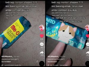 Kocak! Netizen Tak Sadar Habiskan Camilan Kucing dan Katanya Enak
