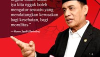 Romo Syafii (Gerindra): Ini bukan soal negara Islam. Masa iya kita nggak boleh mengatur sesuatu yang mendatangkan kerusakan bagi kesehatan, bagi moralitas.