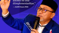 Zulkifli Hasan (PAN): Mohon dukungan agar larangan dan pengendalian alkohol ini bisa diimplementasikan.