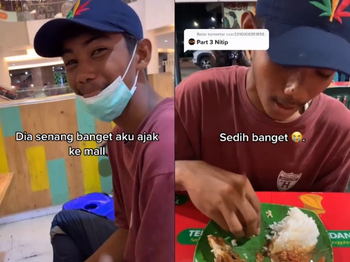 Makan di mal pertama kali Diajak Makan di Mal untuk Pertama Kali, Lelaki Ini Nangis Terharu