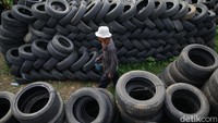 Selain itu, limbah ban bekas bisa diolah menjadi serbuk dan menjadi berbagai bahan baku produk berbahan karet.  