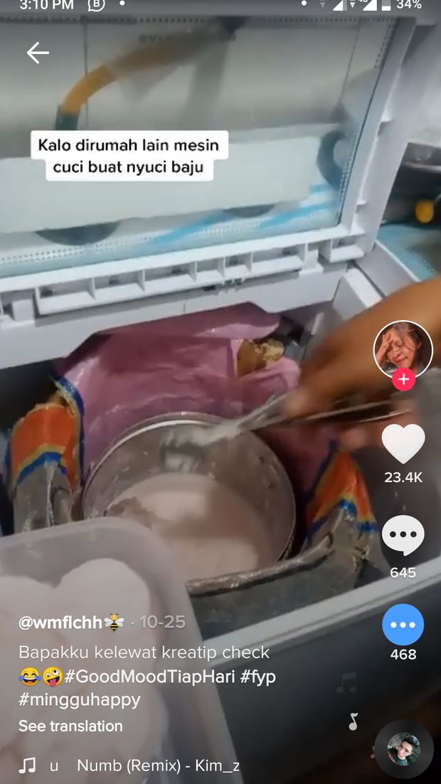 Netizen Ini Pamer Mesin Cuci Jadi Mesin Es Putar