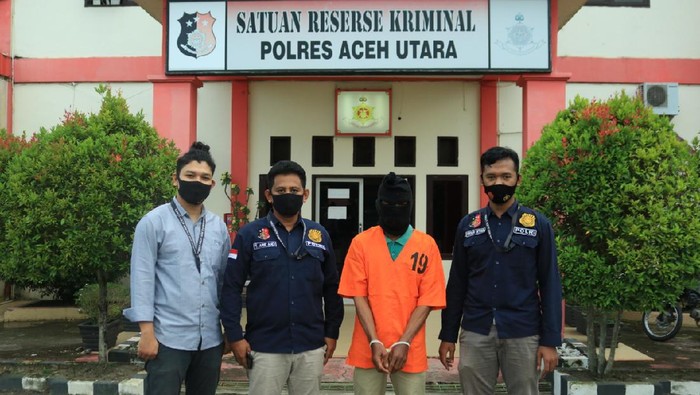 Polisi tangkap ayah bakar wajah anak di Aceh (dok. Istimewa)