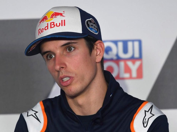 ALCANIZ, SPAIN - OCTOBER 22: Alex Marquez of Spain and Repsol Honda Honda speaks during the press conference pre-event ahead of the MotoGP of Teruel at Motorland Aragon Circuit on October 22, 2020 in Alcaniz, Spain. (Photo by Mirco Lazzari gp/Getty Images)