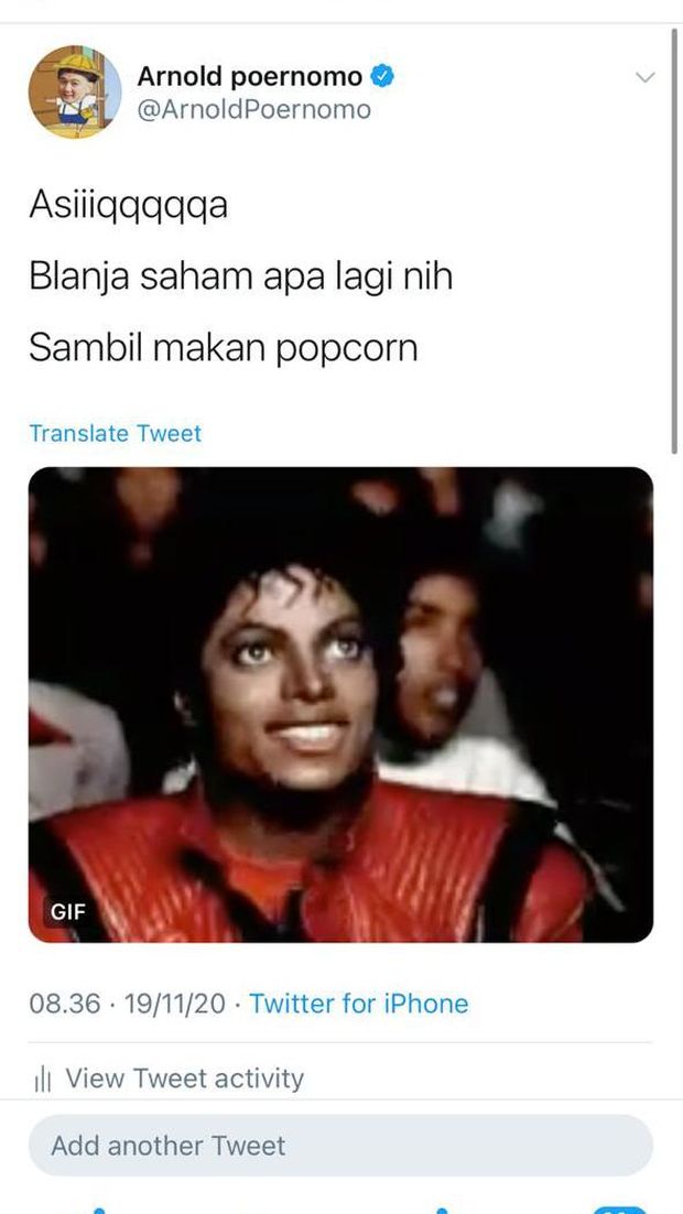 Chef Arnold Akan Belanja Saham Pakai Duit Lelang Popcorn 'Emas' Rp 50 Juta