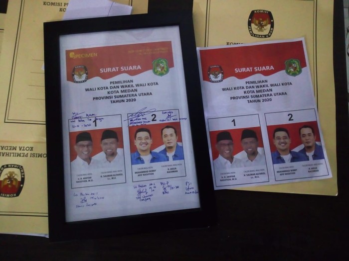 Foto surat suara Pilkada Medan yang disoroti timses Akhyar (dok. Istimewa)