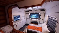 Ada kasur deluxe untuk orang dewasa, dan panel kabin di dinding untuk anak-anak. (Disney World)