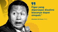 Mardani Ali Sera (PKS)Figur yang dipersepsi dizalimi biasanya dapat simpati.