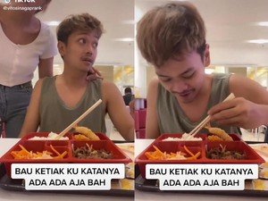 Ngakak! Pria Ini Diolesi Deodoran Saat Makan Karena Bau Badan