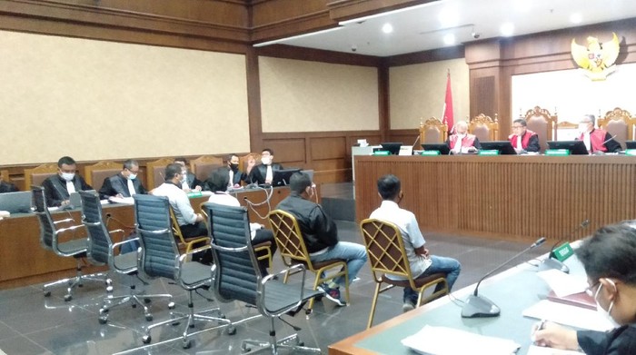Sidang kasus suap penghpusan red notice Djoko Tjandra di PN Tipikor Jakpus
