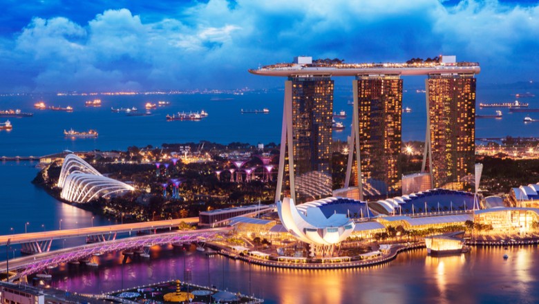Singapura malam hari Singapura malam hari