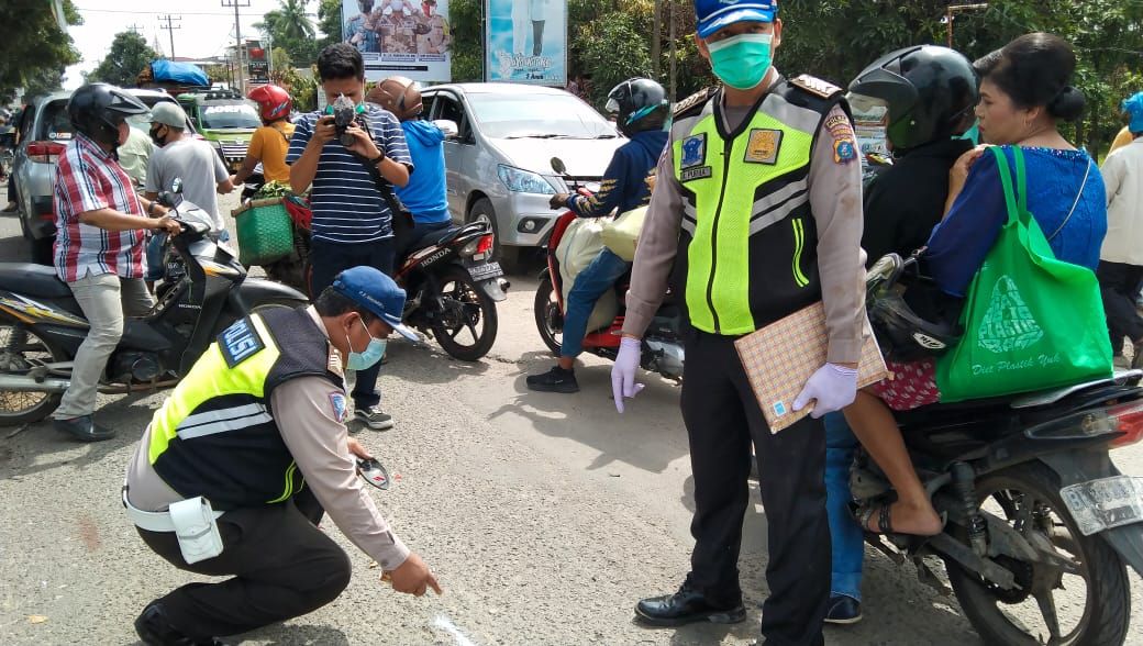 Tabrakan beruntun di Simalungun, Sumut.
