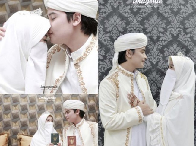 Putra pertama almarhum Ustaz Arifin Ilham, Alvin Faiz menikah dengan wanita mualaf bernama Larissa Chou di Masjid Az Zikra, Sentul, Bogor, Jawa Barat pada 6 Agustus 2016. Pernikahan tersebut menjadi sorotan karena pada saat itu Alvin baru  berusia 17 tahun dan Larissa, berumur 19 tahun. Pada hari bahagianya, kedua mempelai mengenakan busana serba putih. Larissa sang mempelai wanita memakai cadar dan mahkota cantik di atas kepalanya. Foto: Instagram @imagenic