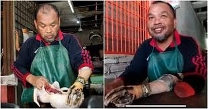 Cerita Tukang Ayam Potong yang Bekerja dengan Satu Tangan Palsu Cerita Tukang Ayam Potong yang Bekerja dengan Satu Tangan Palsu