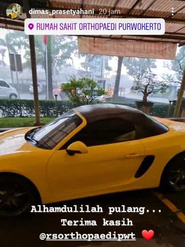 Dimas Prasetyahani pulang dari RSOP Purwokerto