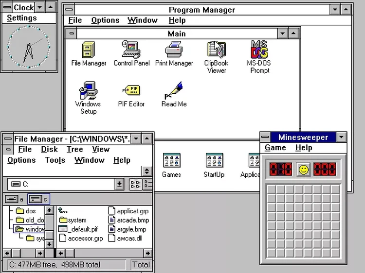 Evolusi desain Microsoft Windows