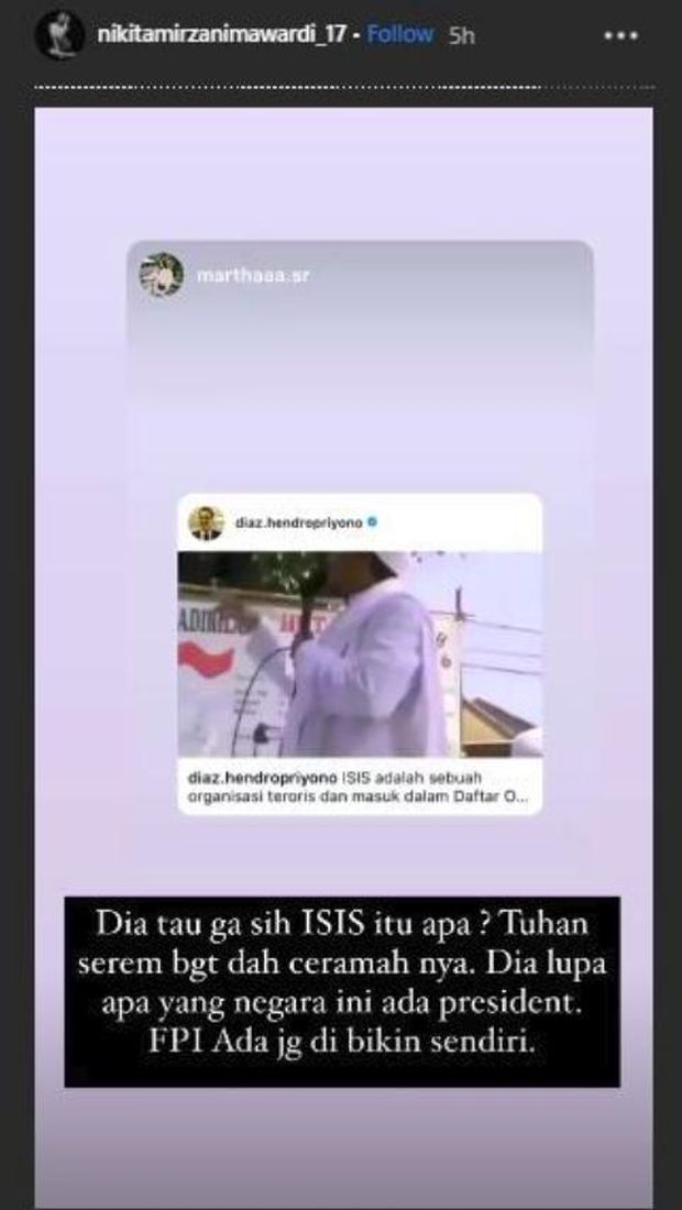 Nikita Mirzani vs Habib Rizieq
