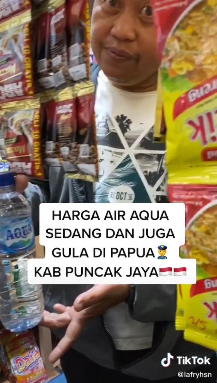 Viral Harga Air Mineral dan Gula Selangit di Papua, Netizen: Wajar Mahal