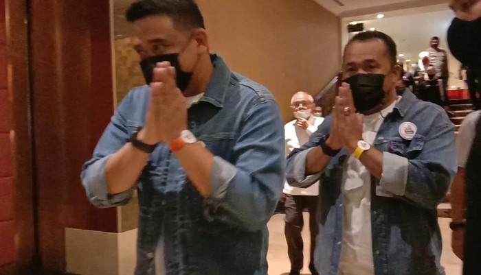 Bobby Nasution-Aulia Rachman saat debat Pilkada Medan (Ahmad Arfah-detikcom)