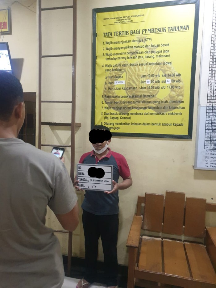 Eks Ketua FPI Banda Aceh ditangkap polisi. (Dok Polda Aceh)