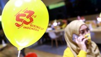 Momen perayaan HUT ke-53 Indosat Ooredoo salah satunya digelar di gerai Kota Kasablanka, Jakarta.