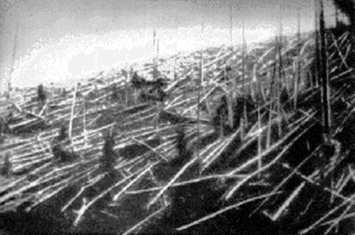 Tunguska, kawasan yang kena meteor. (By CYD - From English Wikipedia, en:Image:Tunguska01.png, Public Domain)