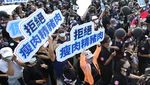 Ada Balon Babi Raksasa di Tengah Aksi Unjuk Rasa Warga Taiwan