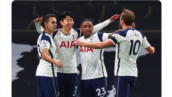 Akun Twitter Spurs mengaku sampai bingung memilih siapa pemain Man of The Match semalam. Foto: istimewa