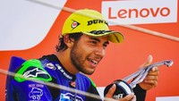 Enea Bastianini mengukir prestasi di ajang Moto2. Pada balapan terakhir di Portugal (22.11), ia mengamankan gelar juara dunia di tangannya. Foto: Instagram eneabastianini