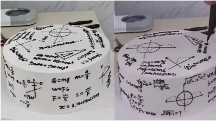 Bikin Pusing! Kue Ulang Tahun Ini Berdesain Rumus Matematika dan Fisika